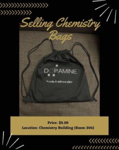 Drawstring Bag with Dopamine written on it